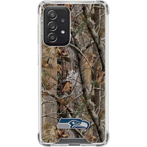 NFL Seattle Seahawks Realtree AP Camo Galaxy A52 5G Clear Case